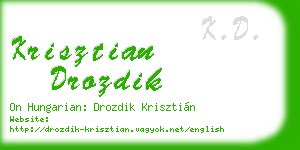 krisztian drozdik business card